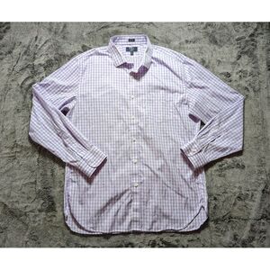 J. Crew Thompson Shirtings Long Sleeve Button Up Shirt Men's Size XL 17-17.5